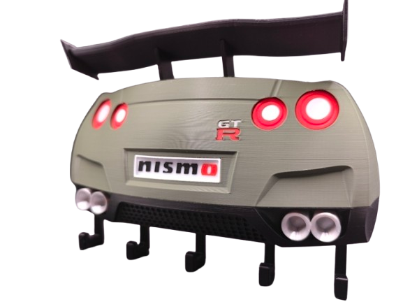 Japanese Sports Car Key Holder – 3D Printed Wall Mount with 5 Hooks