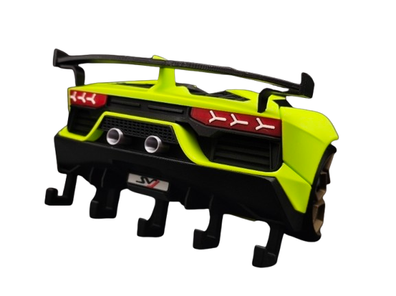 Italian Supercar Key Holder – 3D Printed Wall Mount with 5 Hooks