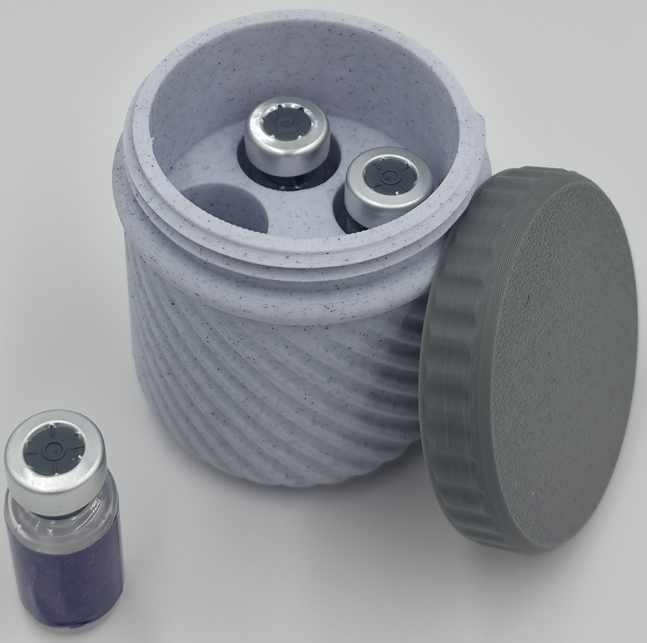 Peptide Storage Container 4 Vials – 3D Printed