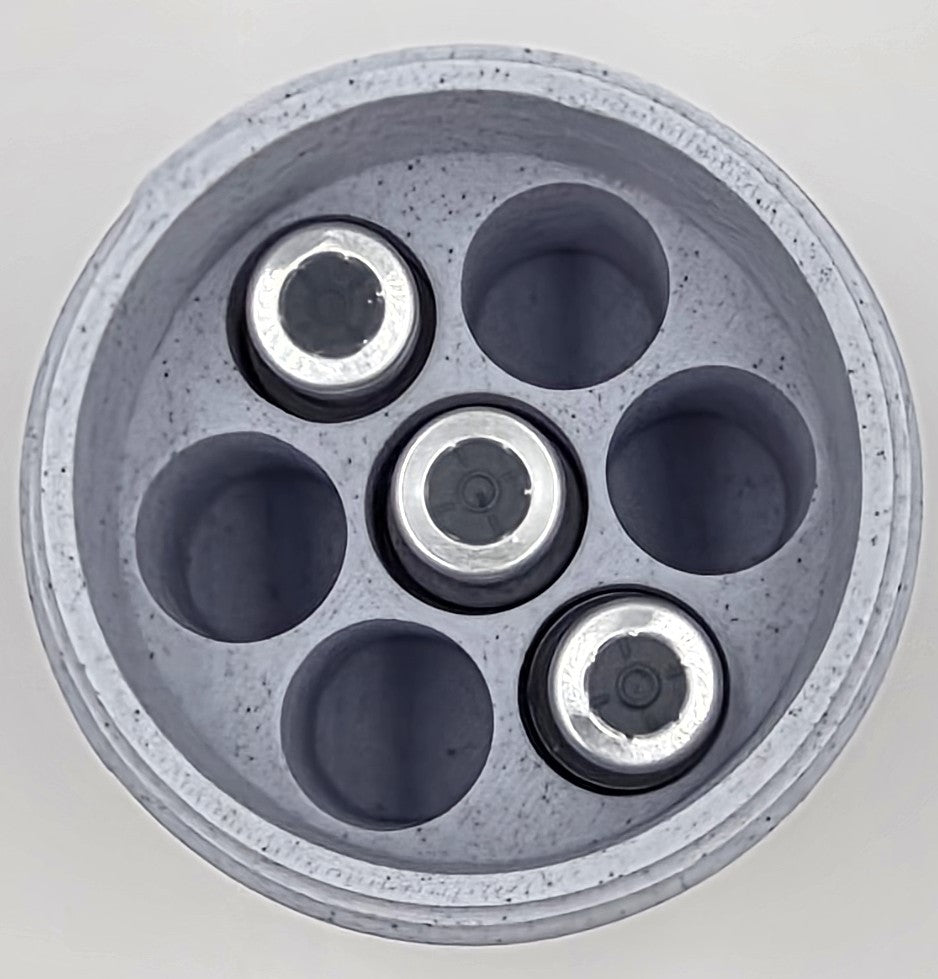 Envase de almacenamiento de péptidos de 7 ranuras – Organizador de viales impreso en 3D con tapa de rosca – Soporte compacto para péptidos