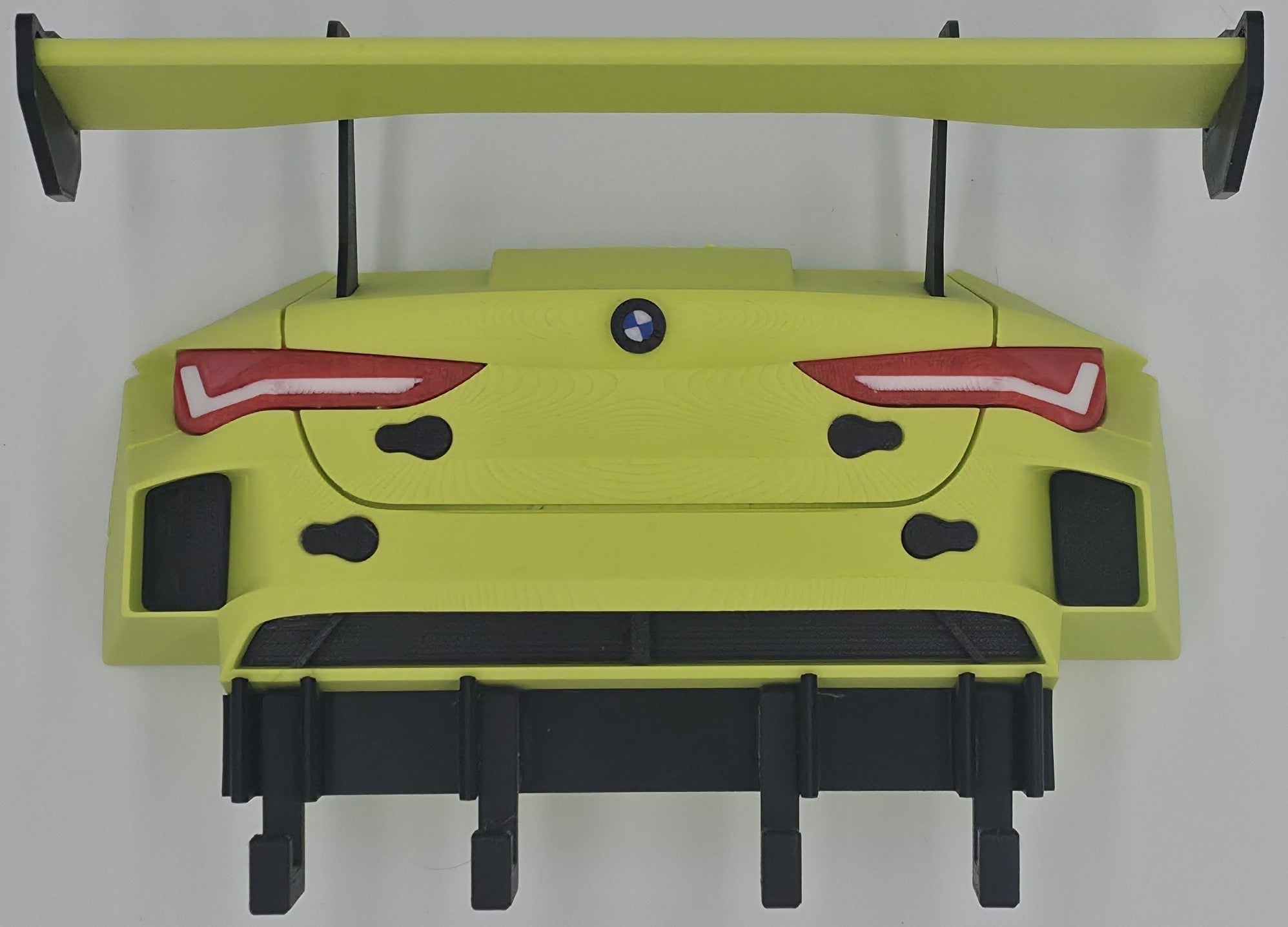 German Sports Coupe Key Holder Rear View – 3D Printed Wall Mount with 5 Hooks