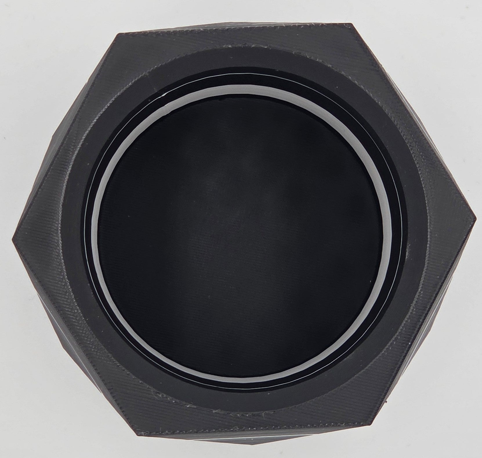 Geometric Hexagon Planter - Black & White