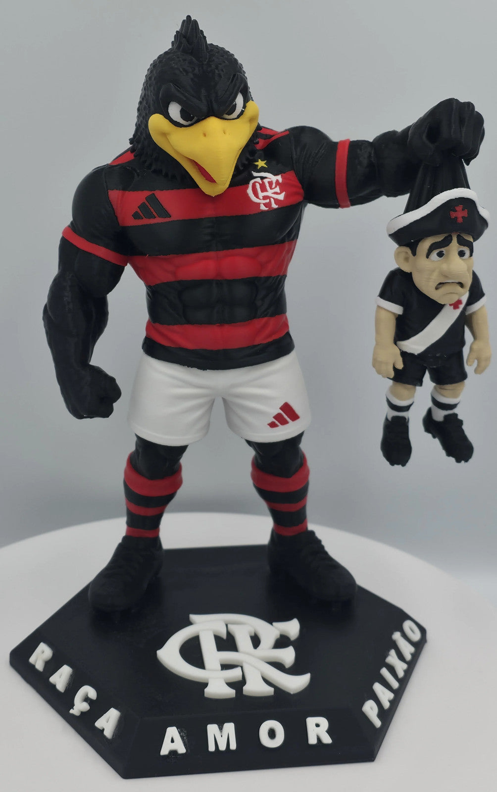 Muscular Bird Mascot Soccer Figurine – 3D Print
