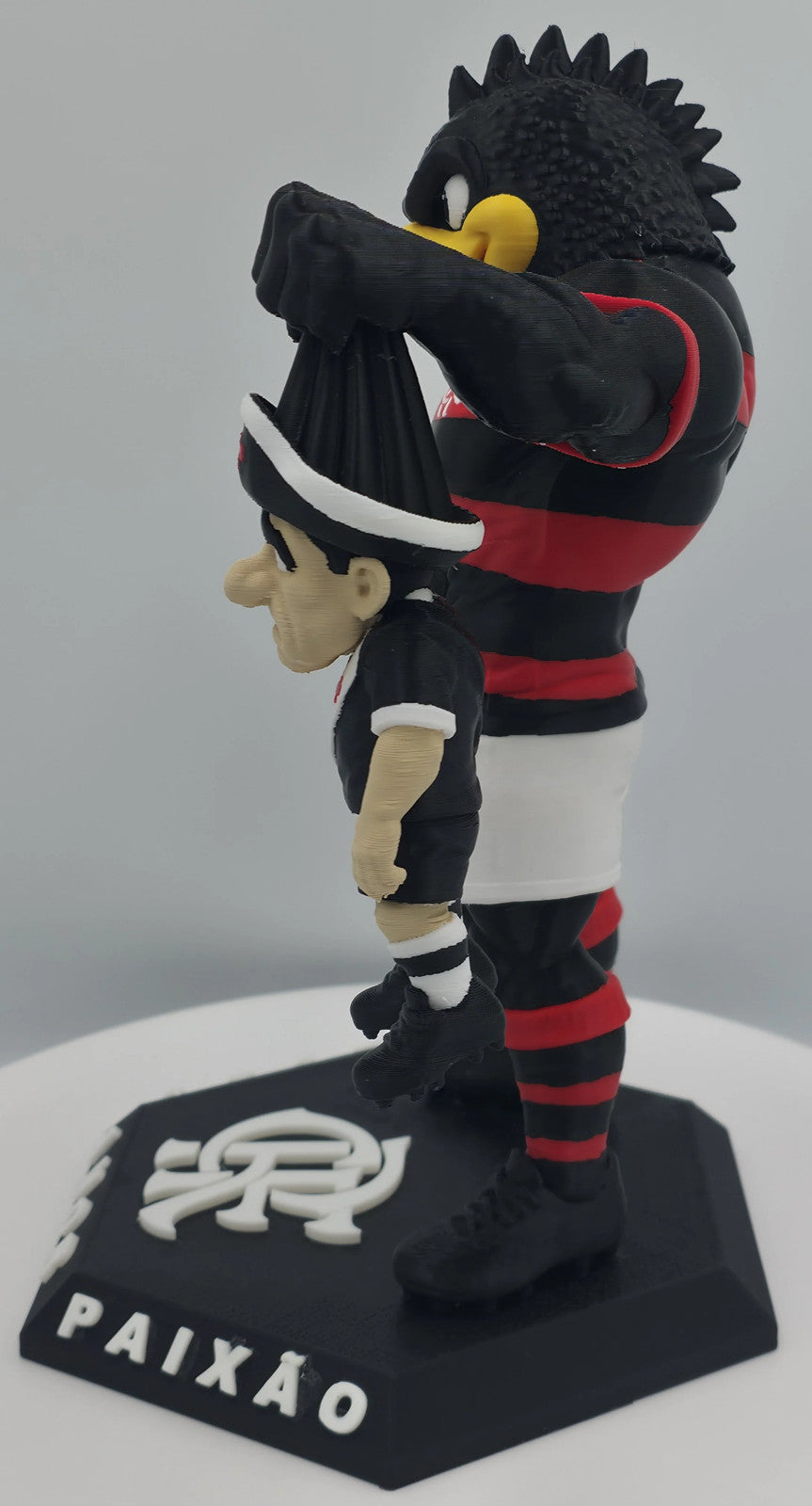Muscular Bird Mascot Soccer Figurine – 3D Print