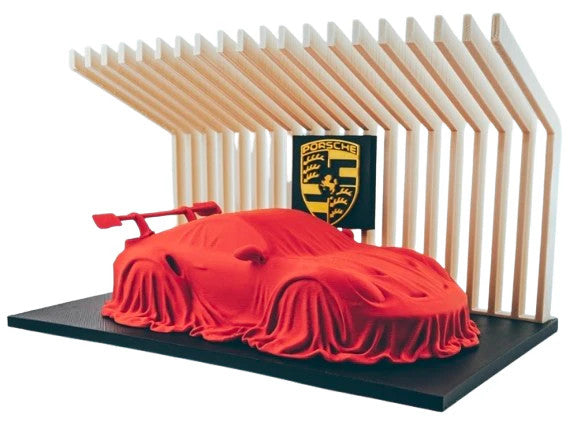 Sports Car Garage Diorama – 3D Printed