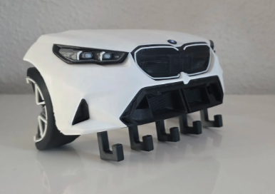BMW Front-End Wall Key Holder – 5 Hook Key Rack – Modern Garage, Office & Entryway Organizer