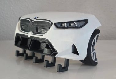 BMW Front-End Wall Key Holder – 5 Hook Key Rack – Modern Garage, Office & Entryway Organizer