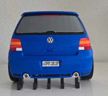 Volkswagen Golf R32 Rear Wall Key Holder – 5 Hook Key Rack – Garage & Entryway Organizer