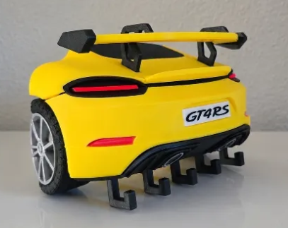 Porsche 911 GT3 RS Rear Wall Key Holder – High-Performance Sports Car Key Rack for Home, Garage & Porsche Enthusiasts