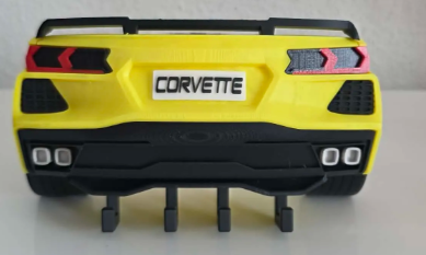 Chevrolet Corvette C8 Rear Wall Key Holder – Mid-Engine Sports Car Key Rack for Home, Garage & Corvette Enthusiasts