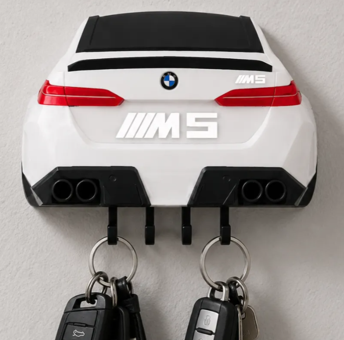BMW M5 Rear Wall Key Holder – Performance Sports Sedan Key Rack for Home, Garage & BMW Enthusiasts