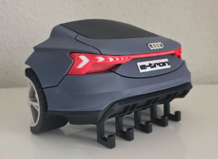 Audi e-tron GT Rear Wall Key Holder – Electric Performance Car Key Rack for Home, Garage & Audi Enthusiasts