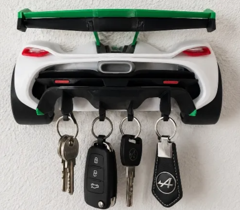 Koenigsegg Jesko Rear Wall Key Holder – Hypercar Key Rack for Home, Garage, Office & Supercar Enthusiasts