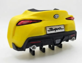 Toyota Supra Inspired Wall-Mounted Key Holder – Sports Car Key Rack for Home, Garage & Automotive Enthusiasts