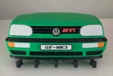 VW Golf GTI MK3 Front-End Wall Key Holder – Classic Hot Hatch Key Rack for Home, Garage & Volkswagen Enthusiasts