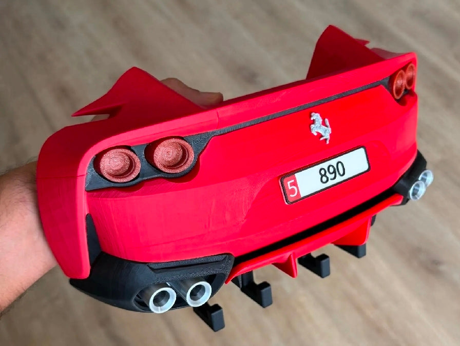 Ferrari 890 Superfast Key Holder – Wall Mounted Key Rack | 3D Printed Ferrari-Inspired Decor