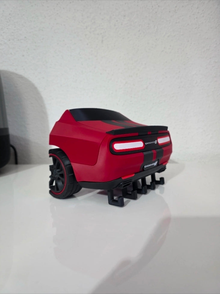 Dodge Challenger Rear Wall Key Holder – American Muscle Car Key Rack for Home, Garage & Mopar Enthusiasts